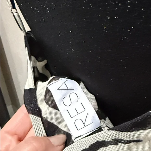 RESA Black and White Zebra Midi Dress - Picture 3 of 3